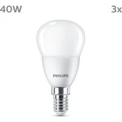 "Philips" LED lempa E14 4,9W 470m 2.700K matinė 3vnt