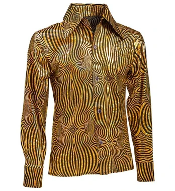THE 70s DISCO STYLE - golden waves (shirt)