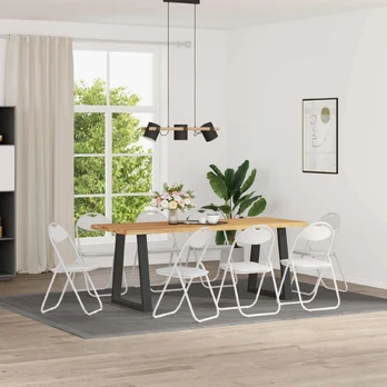 Sulankstoma valgomojo kėdė 8 pcs Baltas 48 x 43,5 x 81 cm