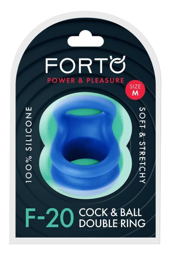 FORTO F-20 Ball Stretcher Medium Blue Premium Silicone Ring