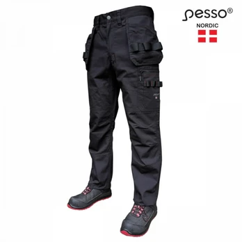 Kelnės su kišenėmis dėklais Ripstop Pro, black C52, Pesso