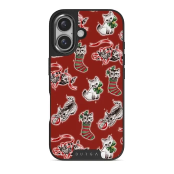 Merry Kitty - iPhone 16 Plus Case, Elite Dark (MagSafe) / Gunmetal