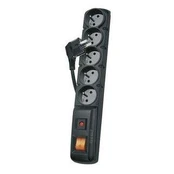 Emos Surge protector - 5 sockets, 1,5m, juodas