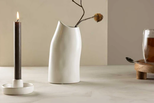 Venture Design Vaza, Ernst, 23x12x9 cm, Balta