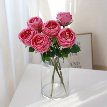 Interjero lipdukas Rožė, 6 vnt,, 6 vnt Rose Red