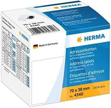 Herma papier do etykiet 70x38 mm (4340)