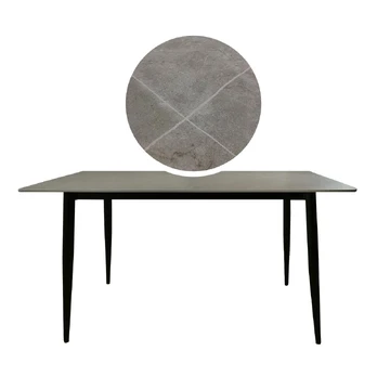 Valgomojo stalas, juodas, 140 cm x 80 cm x 75 cm