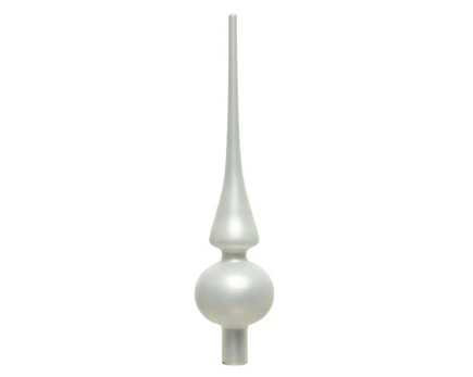 Stiklinė eglės viršūnė MATTE, baltos sp., 6 x 26 cm, 1 vnt