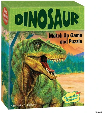 Atitikimo žaidimas-dėlionė „Dinozauras”