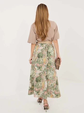Italy Moda Spódnica-IT-SD-FL9850-2.17-žalia