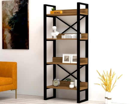 Kalune Design Knygų lentyna Adisa - Walnut