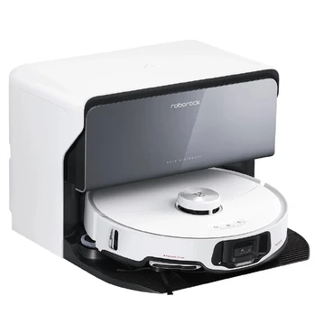 Roborock S8 MaxV Ultra Weiß (Version mit Wasseranschluss) Saug-Wisch-Roboter mit automatischer Nachfüllstation