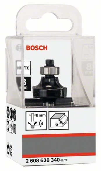 Suapvalinimo freza BOSCH, R=6 mm, dvipusė, UŽS