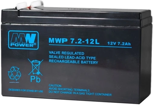UPS akumuliatorius MPL Power Elektro MWP 7.2-12L, 7.5 Ah