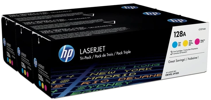 HP Toner 128A CYM Tri-Pack | CF371AM
