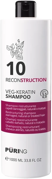 PÜRING PR 10 Reconstruction Veg-Keratin Šampūnas 1000ml