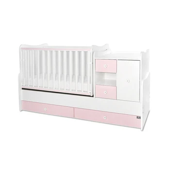 Transformuojama vaikiška lovytė Lorelli MiniMAX New, 60x120/72x190 cm, balta/rožinė
