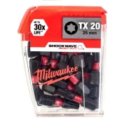 Smūginis sukimo antgalis Milwaukee ShockWave TX20x25, 25 vnt. kaina