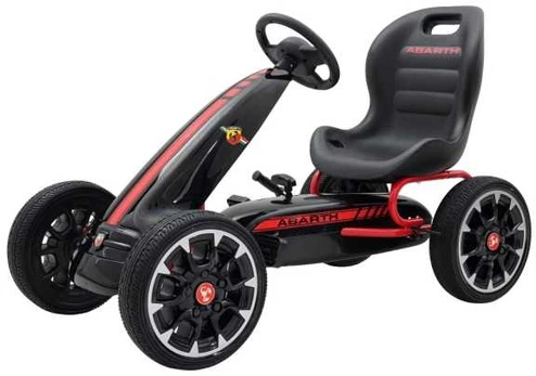 Megaleg Abarth Pedal GoKart til børn 3-8 år, Sort