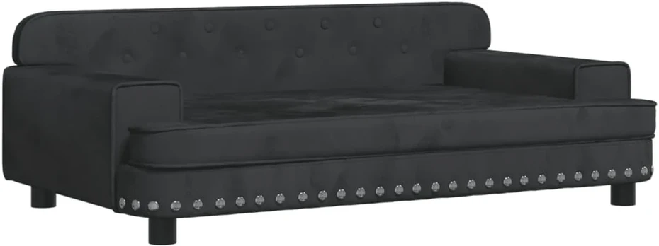 Fotelis Vaikiška sofa, juodos spalvos, 90x53x30cm, aksomas