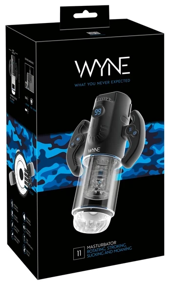 WYNE Model 11 automatinis masturbatorius, pilkas, 29 cm