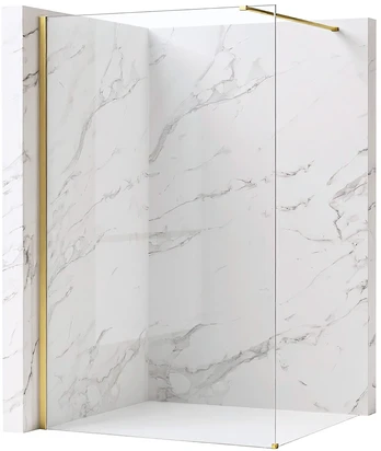 Walk-In dušo sienelė Rea Flexi, Transparent / Brushed Gold, 100 cm