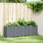 Sodo lovelis, pilkos spalvos, 160x40x53cm, PP kaina