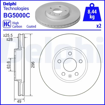 DELPHI BG5000C Brake Disc