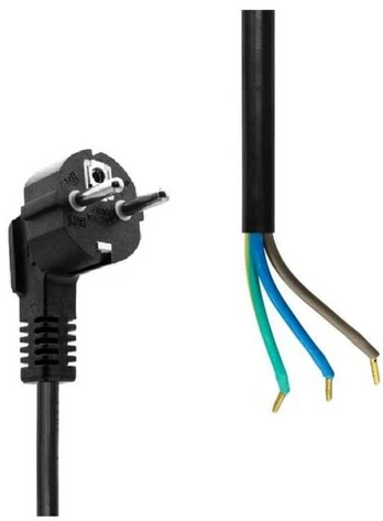 MicroConnect Schuko Open End power cord 5m, Juodas