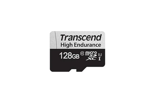 Atminties kortelė TRANSCEND 128GB Micro SD w/ adapter U1 High Endurance