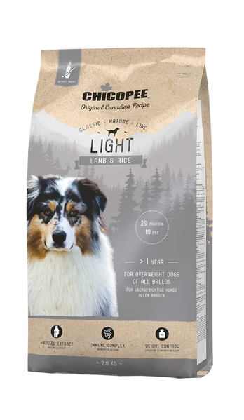Chicopee CNL Light Lamb & Rice - 15 kg