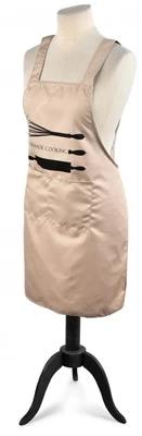 Prijuostė Cookini By Mondex Mathilde Beige, 70 cm x 74 cm, juoda/smėlio kaina