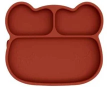 we might be tiny Silikoninė prilimpanti lėkštė Meškutis, ruda