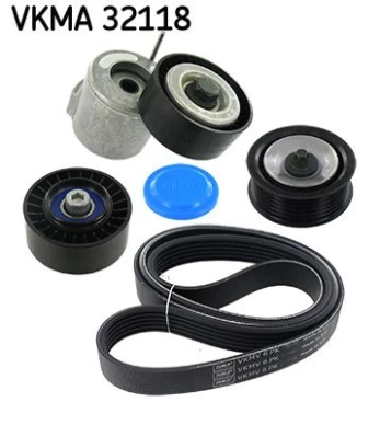 V formos rumbuotas diržas, komplektas SKF VKMA 32118