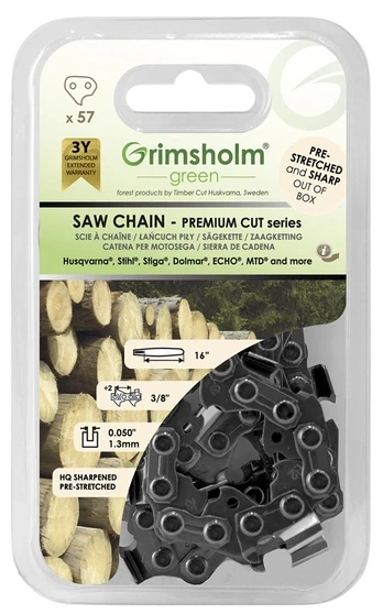 SAW CHAIN PREMIUM CUT57 DL3/8"050"/1.3MM