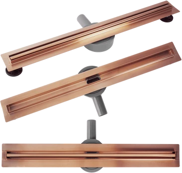 Dušo latakas REA Neox Slim Pro, Brushed Copper, 90 cm