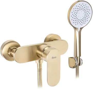 Dušo maišytuvo komplektas REA Drop, Brushed Gold