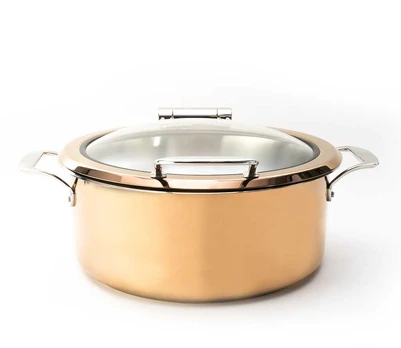 Buffet heater with window, copper