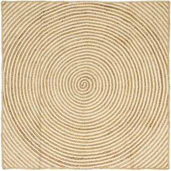 Kilimas Natūrali ir Balta 120 x 120 cm Džiutas