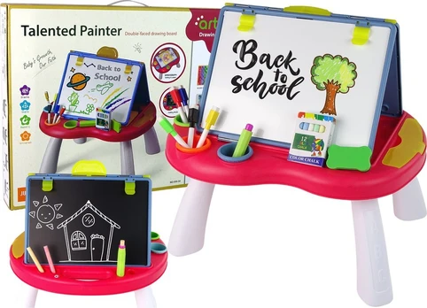 Leantoys Lean 2in1 Chalkboard Table Snakes Chalkboard Scribbles žaidimas