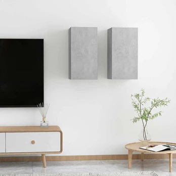 | Sieninė televizoriaus spinta | 2 pcs Betono pilka