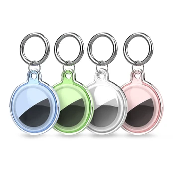 Hurtel Apple AirTag waterproof case - transparent, žalias, mėlynas, pink - 4 pieces