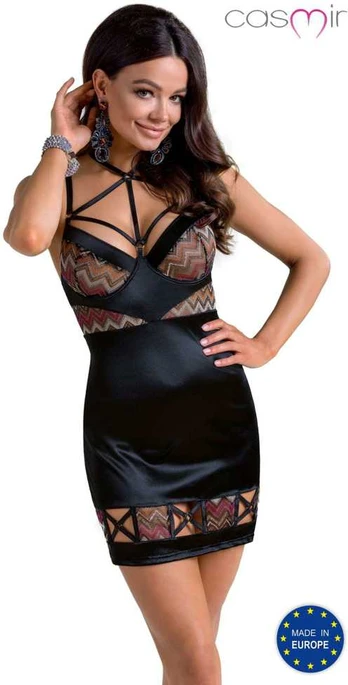 Casmir Lagerta Chemise juodas S/M