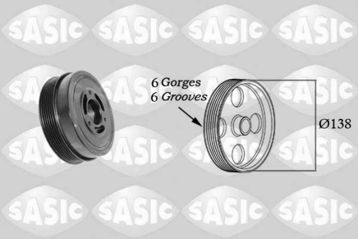 SASIC SAS2156082 Crank pulley