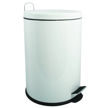 Šiukšlių dėžė MSV, su pedalu, baltos sp., 20 l