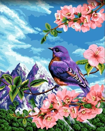 Tapybos pagal skaičius rinkinys: Spring freshness 40x50 cm H086