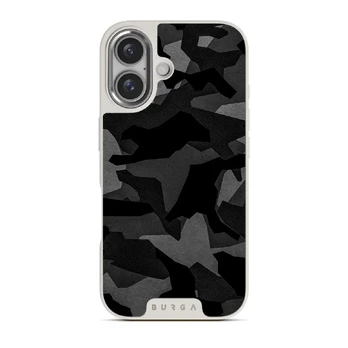 Night Black Camouflage - iPhone 16 Case, Elite Light (MagSafe) / Silver