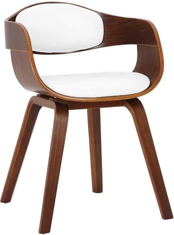 Kėdė 'Kingston Leatherette' riešutmedžio/baltos spalvos