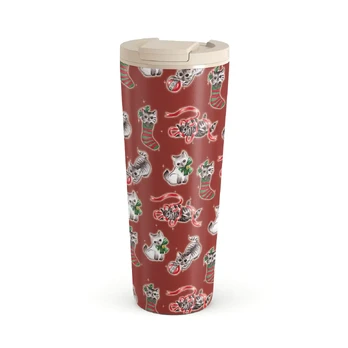 Merry Kitty - Travel Mug, 700 ml / Flap