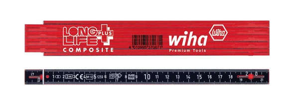 Sulankstomas metras WIHA Longlife Plus Composite (2 m, 10 segmentų) kaina
